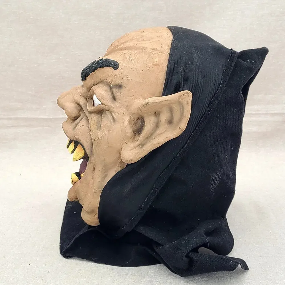 Vintage Nosferatu Goblin Ghoul Mask Hooded Halloween Vampire Adult